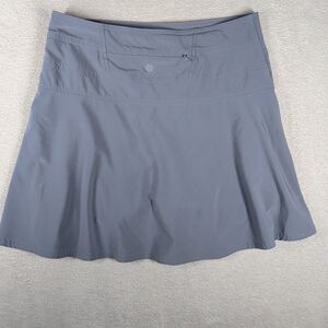 Athleta Everyday Skort Women's 8 Blue Gray Shorts Drawstring Zip pocket Tennis